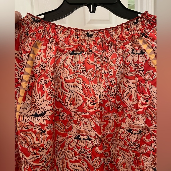 NWOT Bright, Multicolored Smocked Top - Picture 7 of 7